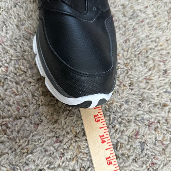 Adidas Mens Black Leather Slip-On Sneakers 12 Comfort Casual B54348 No laces main image 3